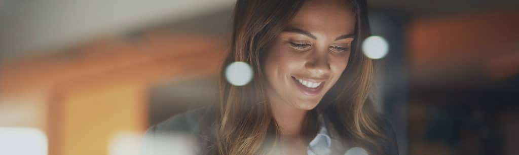 Woman smiling