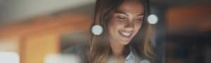 Woman smiling