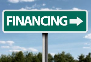 graphic of arrow street sign with Financing text
