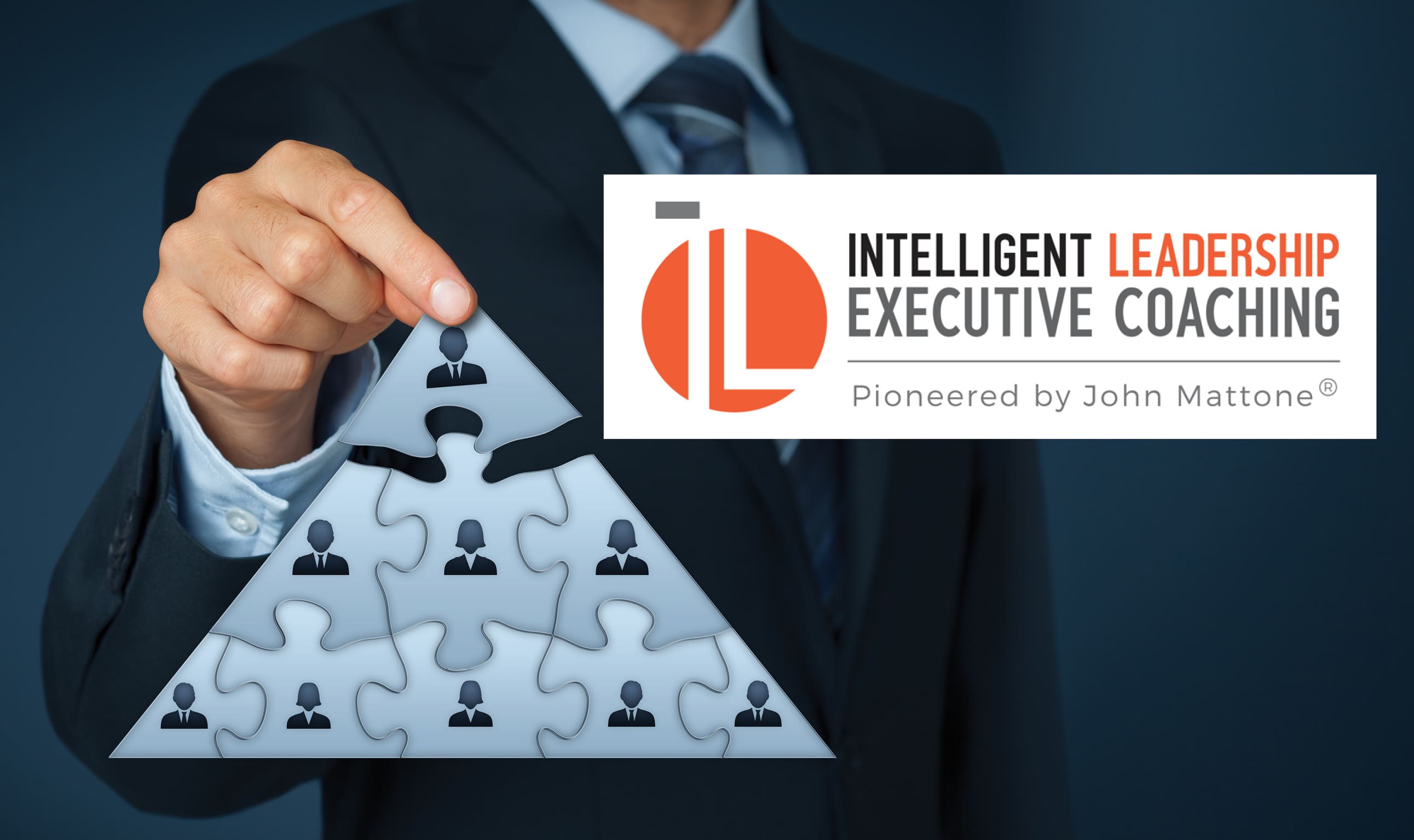 Intelligent Leadership Executive Coaching logo with man and puzzle pieces