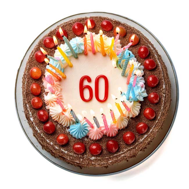 60-year birthday cake