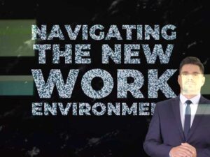 businessman in changing work environment