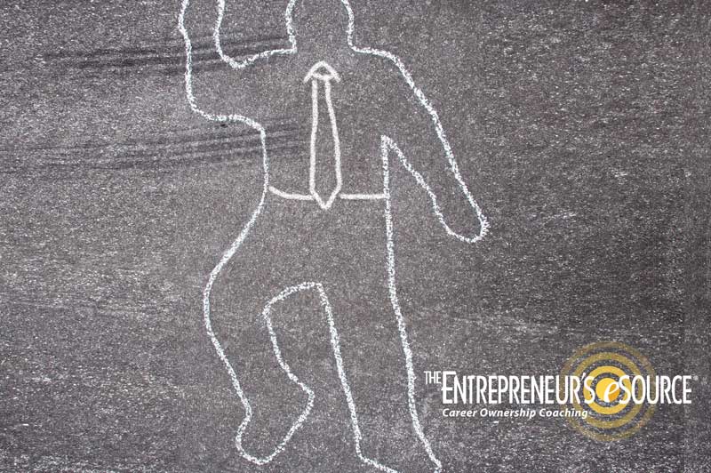 chalk outline of middle manager