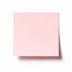pink sticky note
