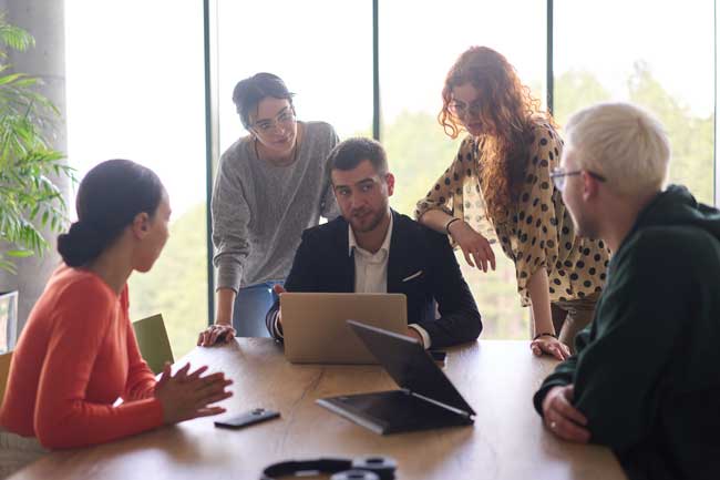 diverse group of professionals