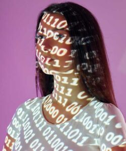 data on women's face