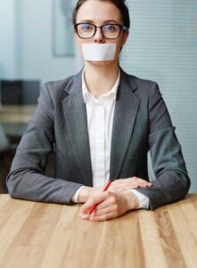 silent businesswoman