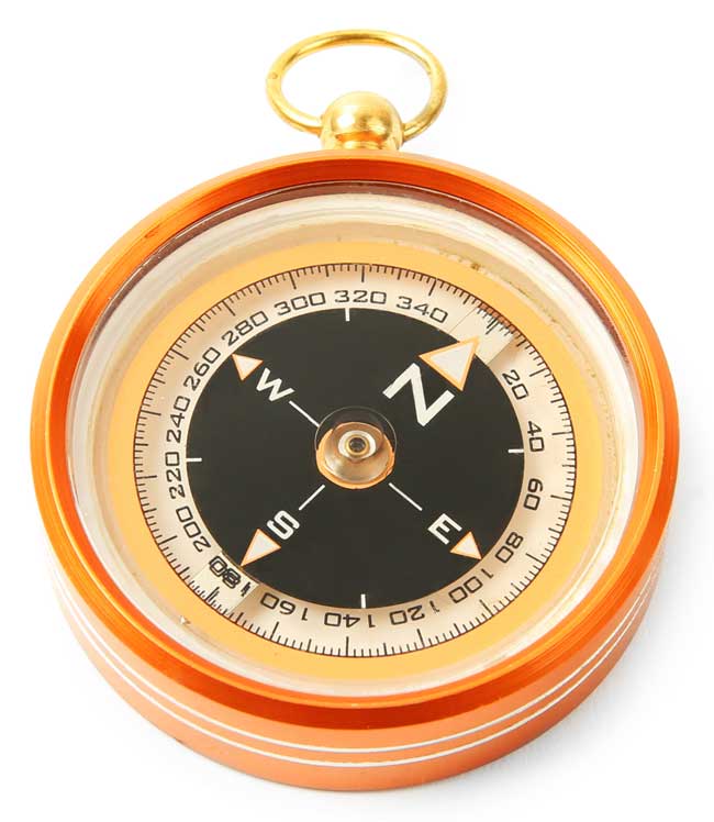 orange compass