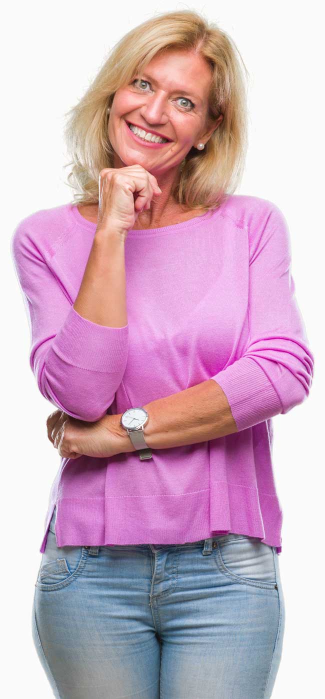 smiling-woman-with-blonde-hair-in-pink-sweater